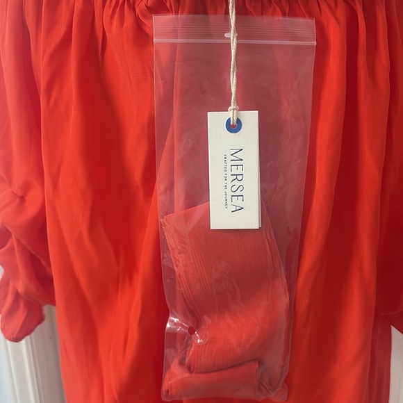 NWT Mersea Tulum Women’s Dress In Sunset. Sz L. 34" long, pit to pit 22" - Picture 4 of 11